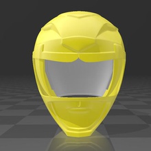 power ranger yellow various mighty morphin know-toothed tiger 3d print model - Mito3D