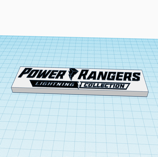 Puissance rangers foudre collection logo afficher maniacmancave3d 3d print model - Mito3D