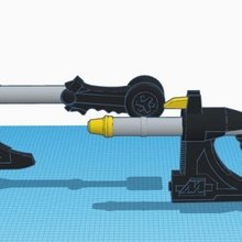 power rangers lightspeed rescue titanium axe cosplay 3d print model - Mito3D