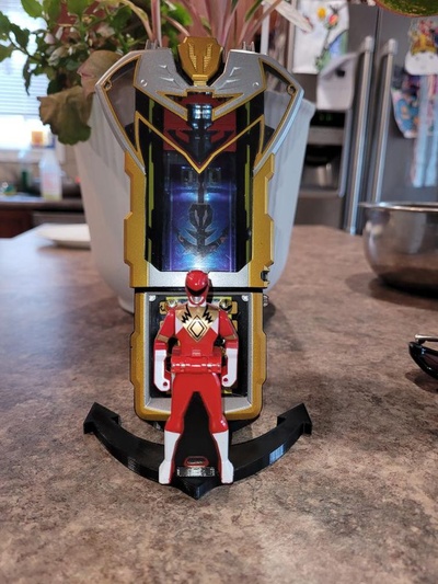 energia ranger super megaforce gokaiger argento morpher in piedi gioco powerranger power ranger supermegaforza 3d print model - Mito3D