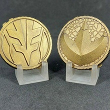 power rangers super sentai - dragon caesar & white tiger won coins orignial 93 morpher replacement legacy coin lighning colection 3d print model - Mito3D