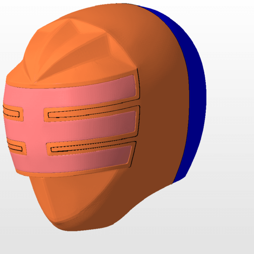 power rangers zeo gold ranger sentry casco file stl per la stampa 3d vari sentinella pink green giallo black blue rosso mmpr 3D print model - Mito3D