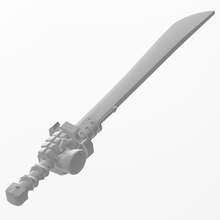 energia sciabola chete warhammer 40k spadone spada lama arma marino spazio terminatore assualt machete whitescar bianca cicatrici 3d print model - Mito3D