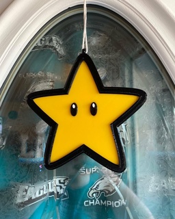 Leistung Star Dekoration Leistung Star Star Mario Tür Tür aufhängen 3d print model - Mito3D