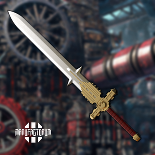 power sword Fashion wargame cosplay space marine war hammer knight terminator astartes 3d print model - Mito3D
