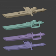 güç kılıç varyantlar oyun wh40k uzay denizi warhammer40k Uzay deniz boşluk kafaları bitz kılıcı kan melekleri 3d print model - Mito3D
