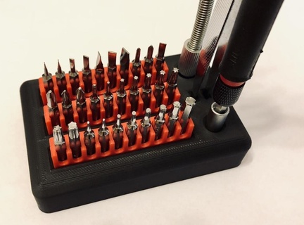 powerfix mini tool kit desk stand holder lidl screwdriver organization home office 3d print model - Mito3D
