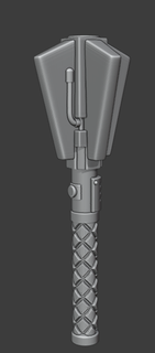 powerful maul power maul weapon mace mele hammer space marine  3d print model - Mito3D