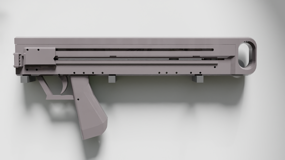 puissant pompe action marbres tireur v2 Jeu marbel Puissance tirer edc défense fusil pistolet 3d print model - Mito3D