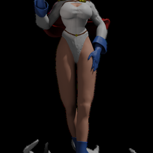 Powergirl inspiriert Figur dc Leistung Mädchen 3dsculpt ddd 3d print model - Mito3D