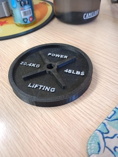 powerlifting plate power powerlifing bodybuilding coaster gym decoration 3d print model - Mito3D