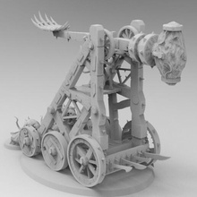 viruela catapulta 28mm resina Sla artillería guerra máquina martillo fantasía skaven 3d print model - Mito3D