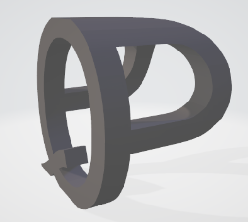 pq art combination letters 90 rotation art l 3D print model - Mito3D