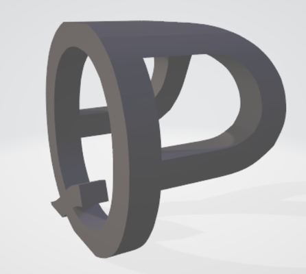 pq art combination letters 90 rotation art l 3d print model - Mito3D