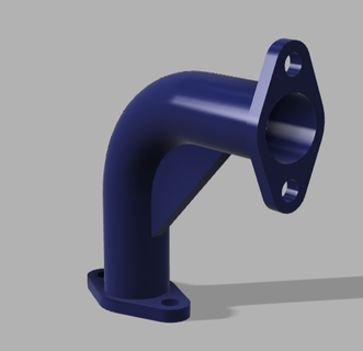 pratica modello flangiato tubo nervatura pvc tubazioni design industriale prototype3d costruzione ingegneria materiale plastico utilità prototipale simulazione funzionaledesign 3d print model - Mito3D