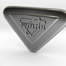 prada triangolo logo spilla portachiavi pendente collana fascino 3d print model - Mito3D
