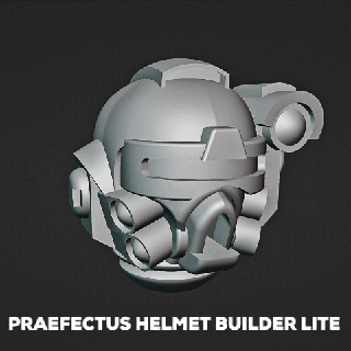 praefectus helmet builder lite head space marine primaris gravis intercessor techmarine reiver infiltrator incursor bladeguard 3d print model - Mito3D