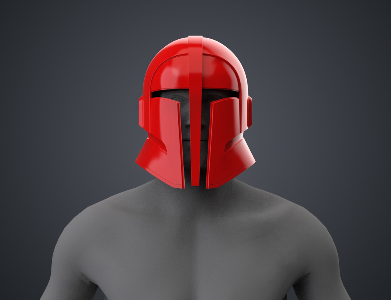 pretoriano Guardia casco mandaloriano imperial rojo guerra Galaxias cosplay soldados 3D print model - Mito3D