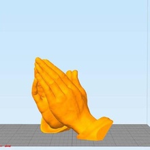 las manos en oración art esculturas 3d print model - Mito3D
