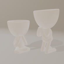 praying robert pots planter pot 3d print model - Mito3D