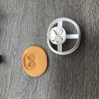 pre columbian espiral colar argila cortador joalheria polímero ferramenta 3d print model - Mito3D