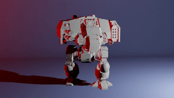 pre-supported ballistic dreaded robot ballistus dreadnought brutalis redemptor 3d print model - Mito3D