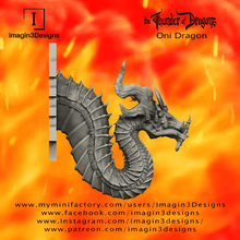 pre supported oni Dragão 3d print model - Mito3D
