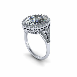 précieux ovale diamant bague tigre or bijoux argent bijou engagement mariage mode 3d print model - Mito3D