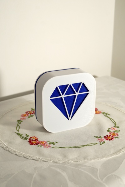 precioso roca caja almacenamiento joyería joya caramelo decoración 3d print model - Mito3D