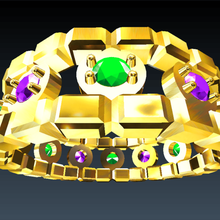 pierre précieuse anneau bijoux de l'anneau les diamants 3d print model - Mito3D