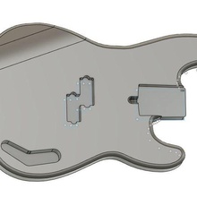 precision bass body fender 3d print model - Mito3D