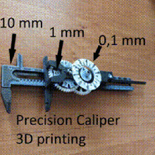 precision caliper 3d printing diy tool measure dimension gears measuring instrument 3d print model - Mito3D