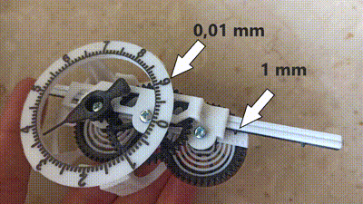 precisión marcar indicador 3d impresión bricolaje diy artilugio medición articulo engranajes Ginebra mecanismo 3d print model - Mito3D