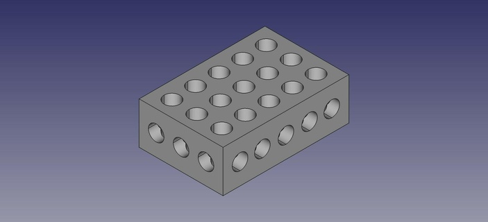 precision machinist 123 block - 1 x 2 3 8 holes chamfered non-chamfered 3d printable stl file 3d print model - Mito3D