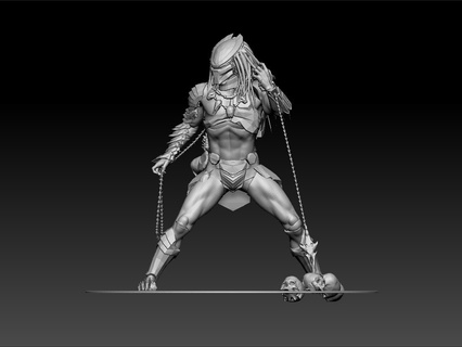 predator Art on desk test model amazing animal alien 3d print model - Mito3D