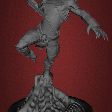 predator pose figure alien 3d print model - Mito3D