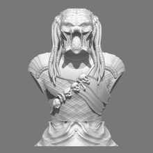 predator bust figurine 3d printing assembly game predators amazing fantasy stl 3d print model - Mito3D