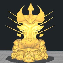 predador líder do clã trono vários chefe 3d print model - Mito3D