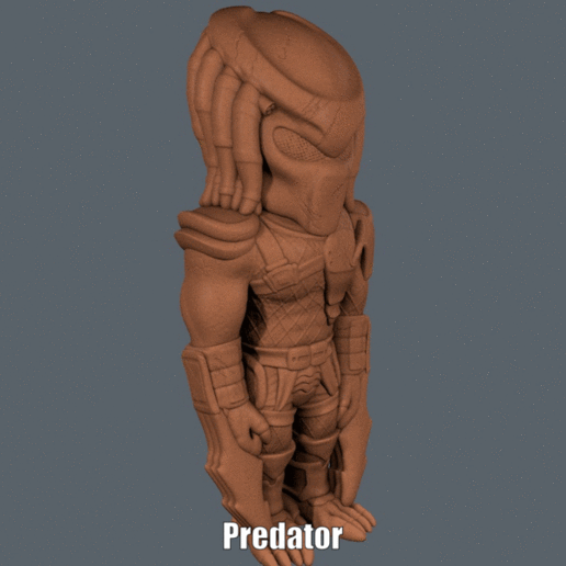 predator easy print no support art 20th century avp model movie sculpture supportless 3D print model - Mito3D