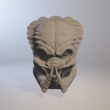 predator head 3d lifesize model cosplay collection art alien props 3d print model - Mito3D