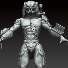 predator hunter poseable game arnold warrior movies monster action figure 3d print model - Mito3D