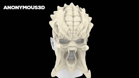 predatore maschera 3D print model - Mito3D