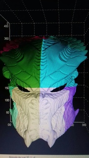 prédateur masque 1 échelle 8 pièces extraterrestre 3d print model - Mito3D