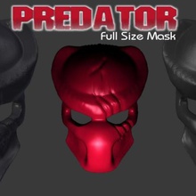 predator mask battle damage game 3d print model - Mito3D