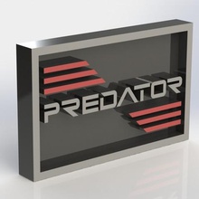 predatore di placca art film il logo taiced 3d print model - Mito3D