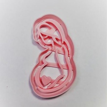 pregnant cookie cutter tool mom 3d print model - Mito3D