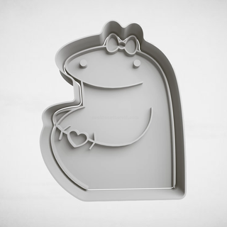pregnant deformed breast cookie cutter cutters stl molds mother's day mothers mom flork 3d print model - Mito3D