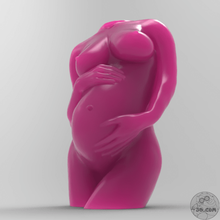 pregnant lady figure valentine day gift baby pregnancy female body torso woman resin molding birthday birth child hands on belly 3d print model - Mito3D