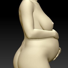 Enceinte mère art étreinte bébé journée grossesse torse fœtus 3d modèle 3d print model - Mito3D