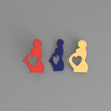 incinta donna chiave squillare portachiavi gravidanza amore 3d print model - Mito3D